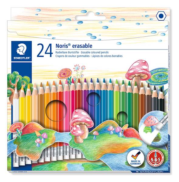 Barvice Staedtler 144 50NC12/144 50NC24 Noris, z radirko, kartonasta škatla