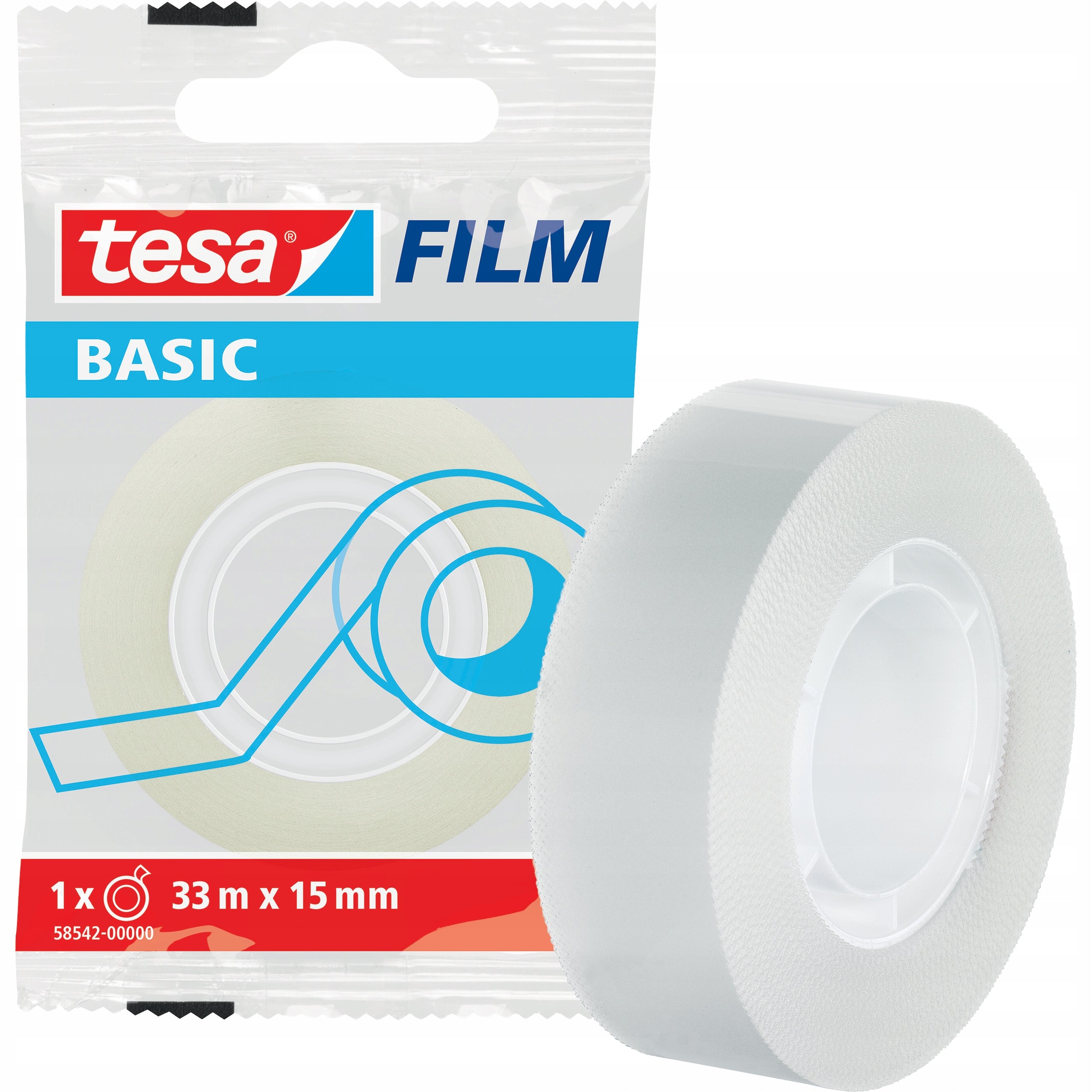 Trak lepilni Tesa 15 mm x 33 m, prozoren