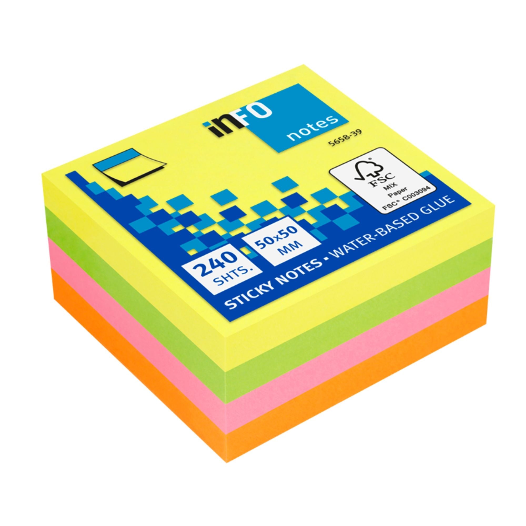 Kocka samolepilna Info, 50x50 mm, 240 listna