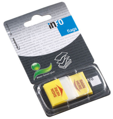 Označevalci samolepilni Info 7729, 25 x 43 mm, za podpis