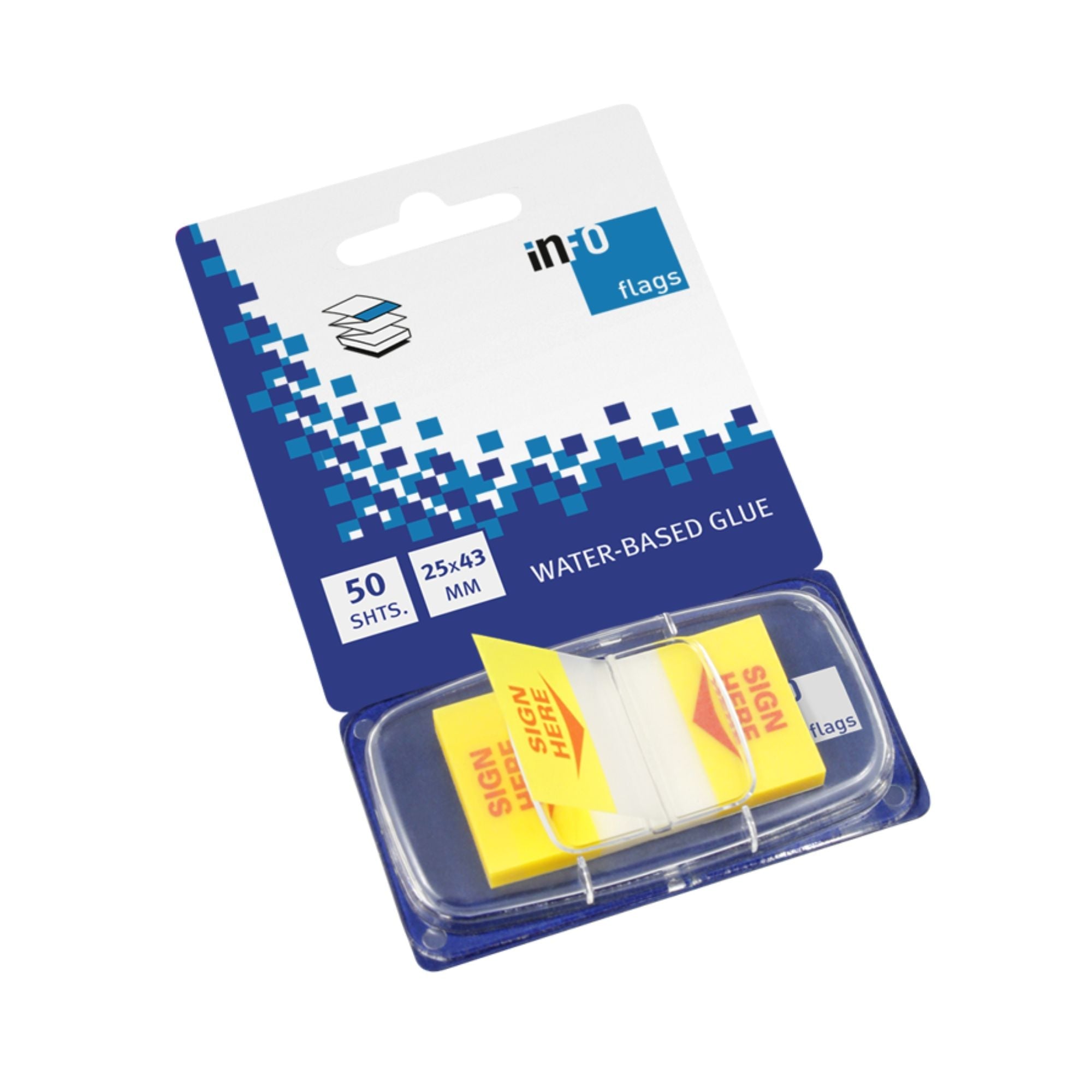 Označevalci samolepilni Info 7729, 25 x 43 mm, za podpis