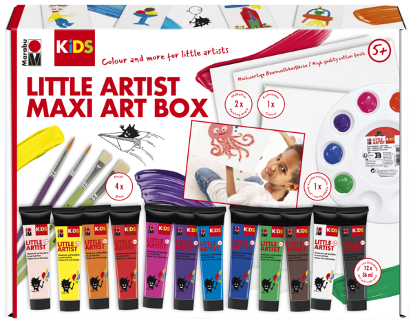 Barva Marabu KiDS, veliki set Mali umetnik, 12 x 36 ml