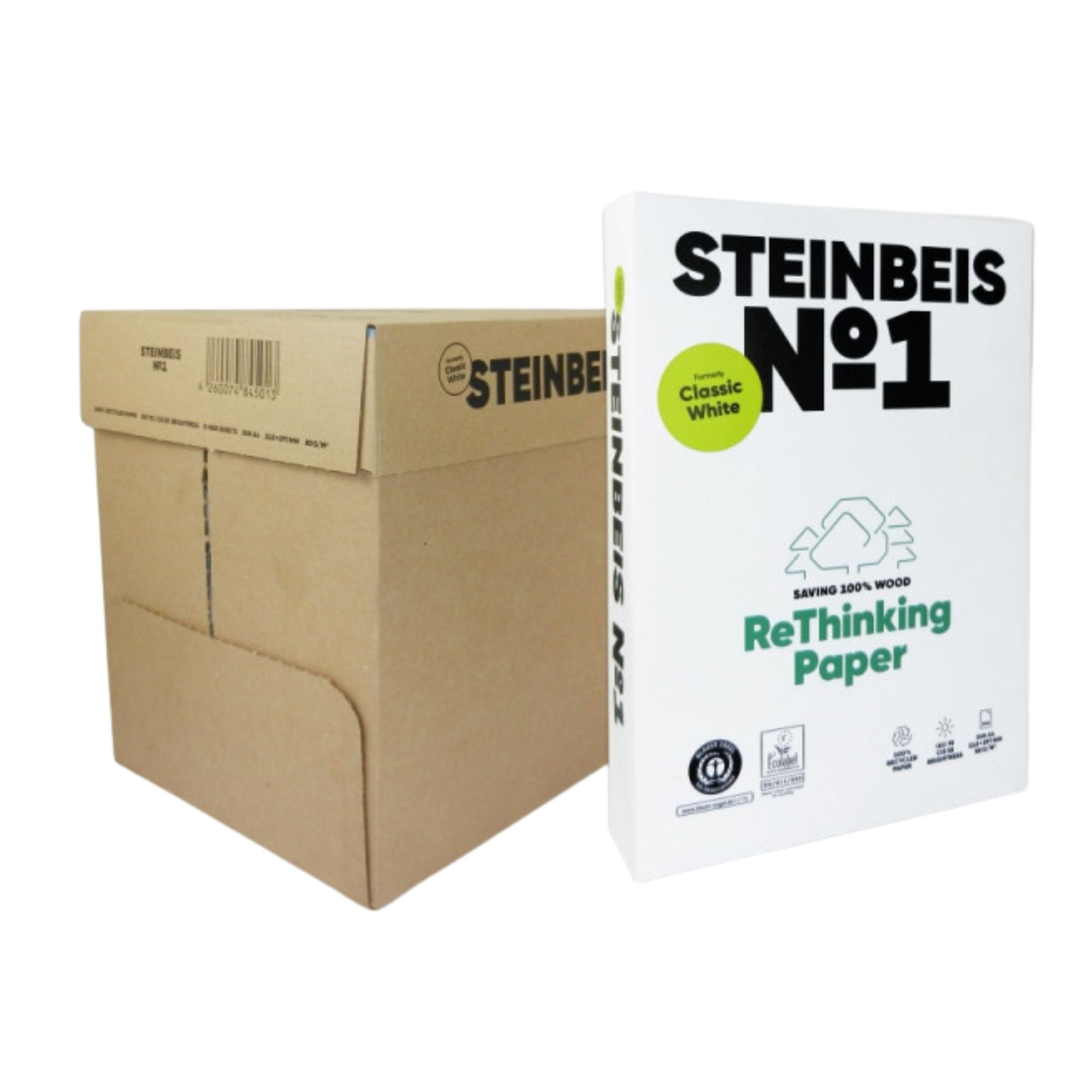 Papir Steinbeis No.1, recikliran A4, 80g, 500/1