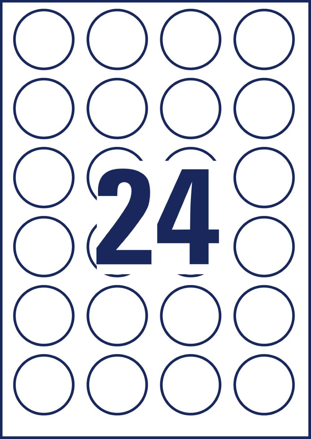 Etikete papirne bele odstranljive okrogle Avery Zweckform