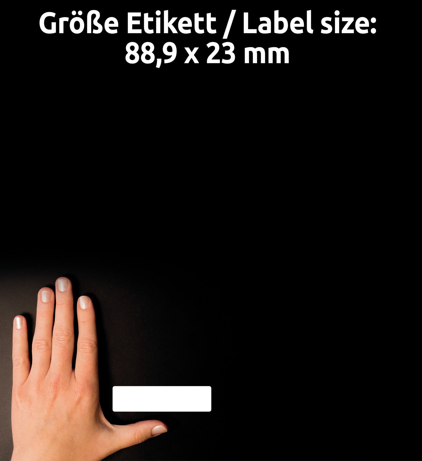 Etikete papirne bele na neskončnem traku Avery Zweckform 5101, 88,9 x 23 mm