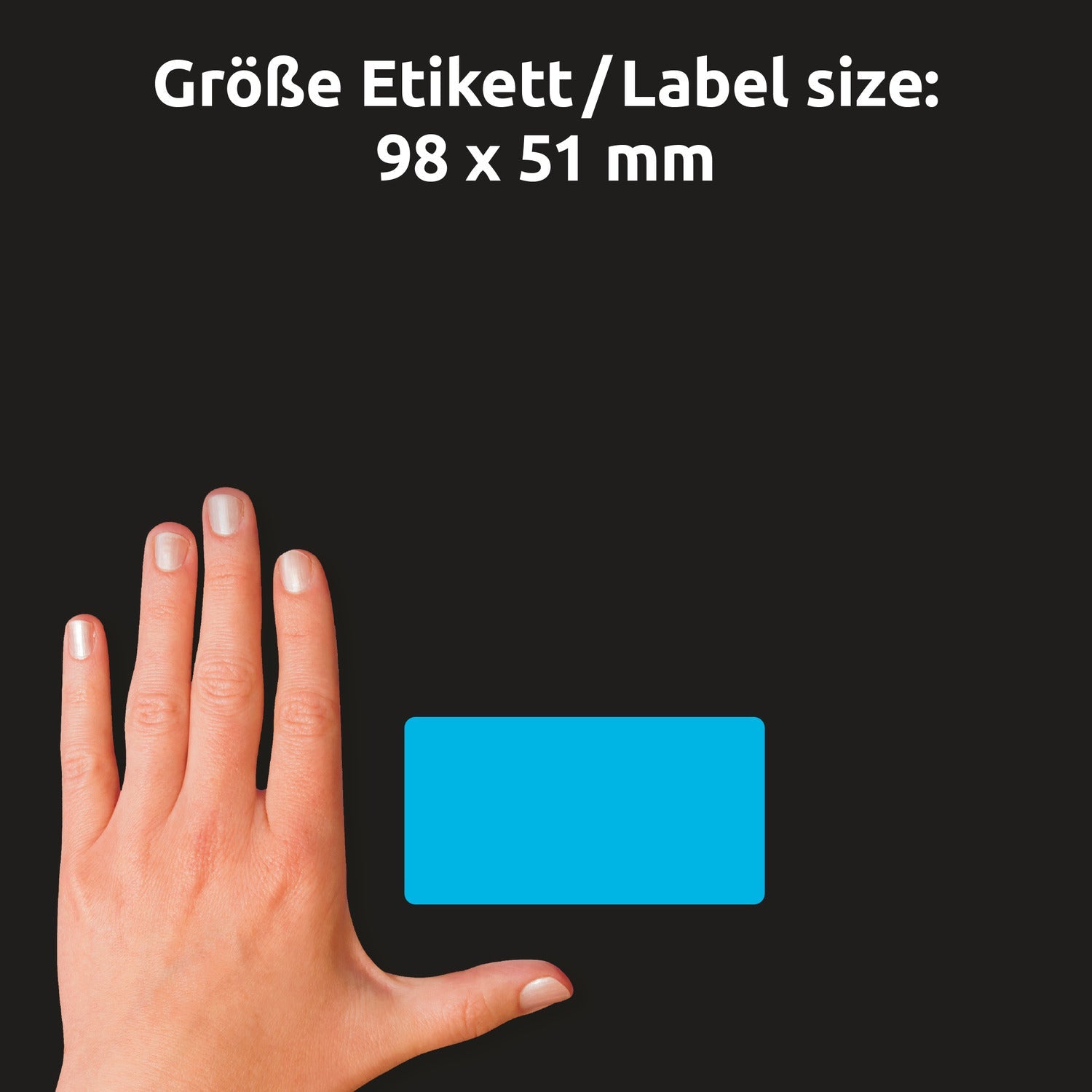 Etikete v več barvah Avery Zweckform 51046, 98 x 51 mm