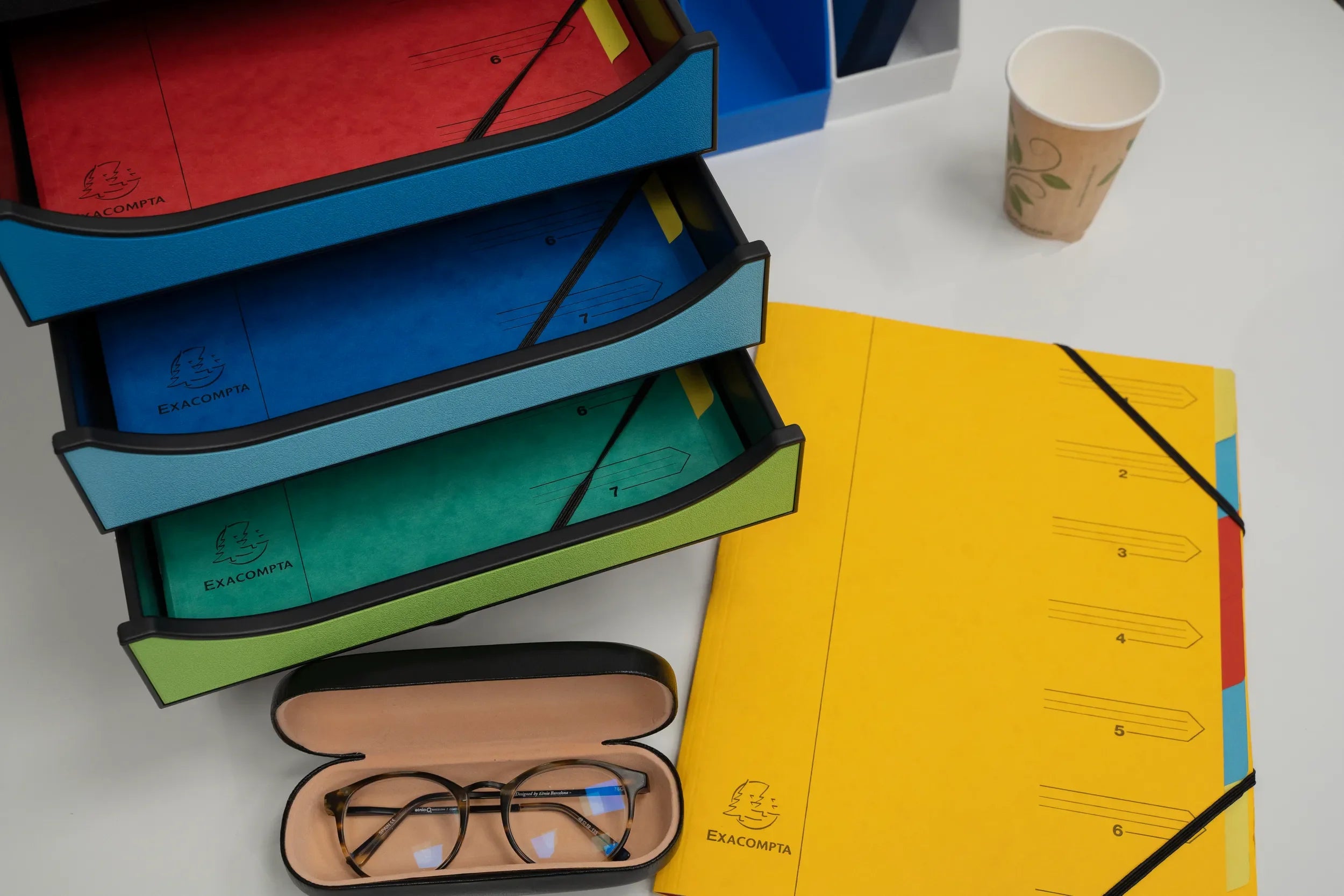 Mapa sortirna, z elastiko A4 Exacompta, kartonska