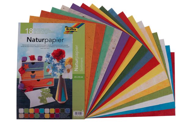 Papir natur Folia 58231809, 23 x 33 cm, sortirane barve, 18/1