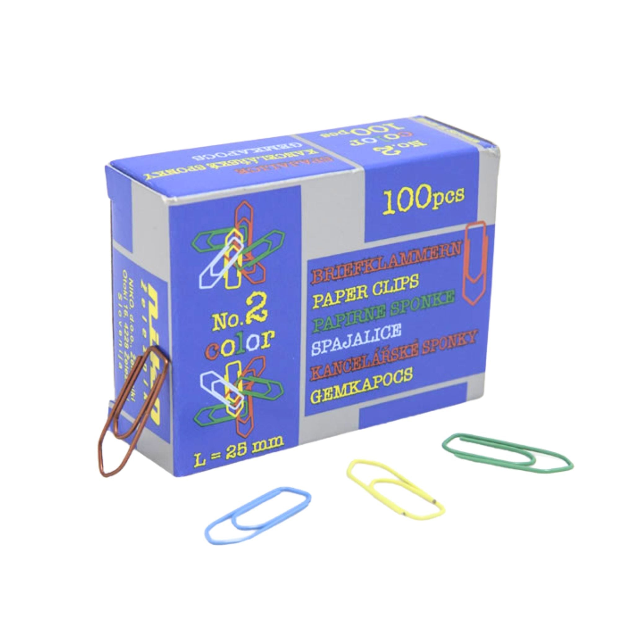 Sponke papirne Niko št.2, 25 mm, 100/1