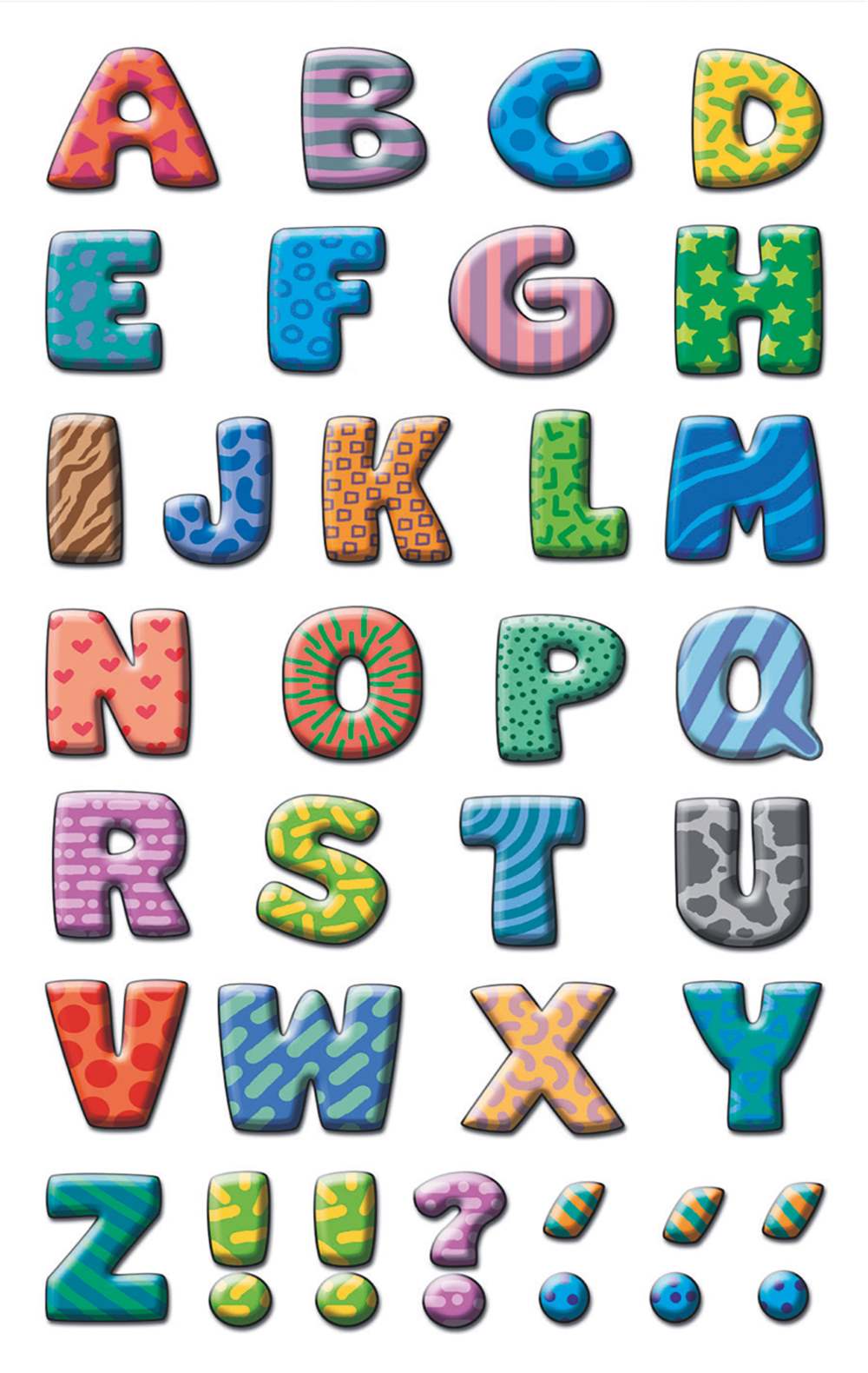 Etikete papirne barvne črke Avery Zweckform 59334