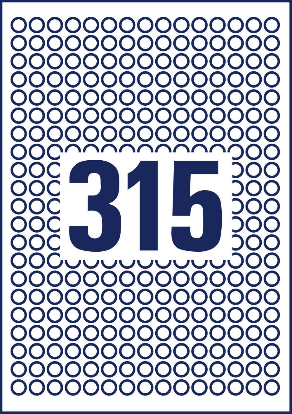 Etikete papirne bele okrogle Avery Zweckform, trajne / odstranljive