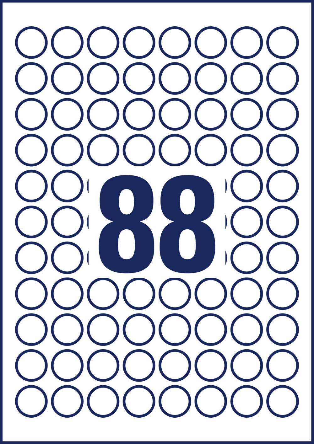 Etikete papirne bele okrogle Avery Zweckform, trajne / odstranljive