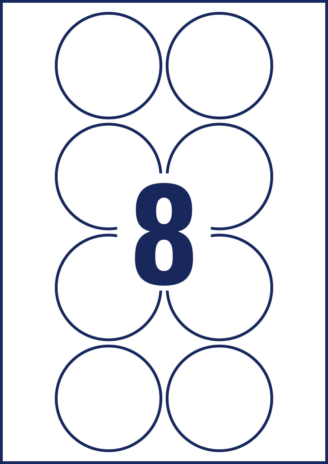 Etikete papirne bele okrogle Avery Zweckform, trajne / odstranljive