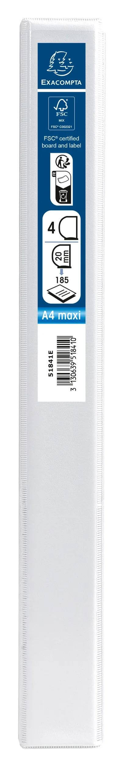 Mapa PP A4 4P Exacompta Kreacover, 38/64, bela