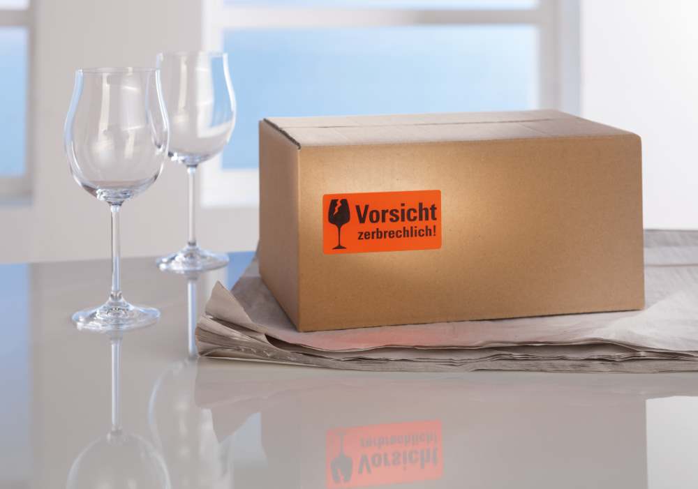 Etikete rdeče opozorilne s simboli Avery Zweckform 7251, 74 x 100 mm