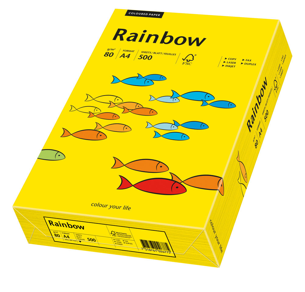 Papir Rainbow Color A3/A4, 80g, 500