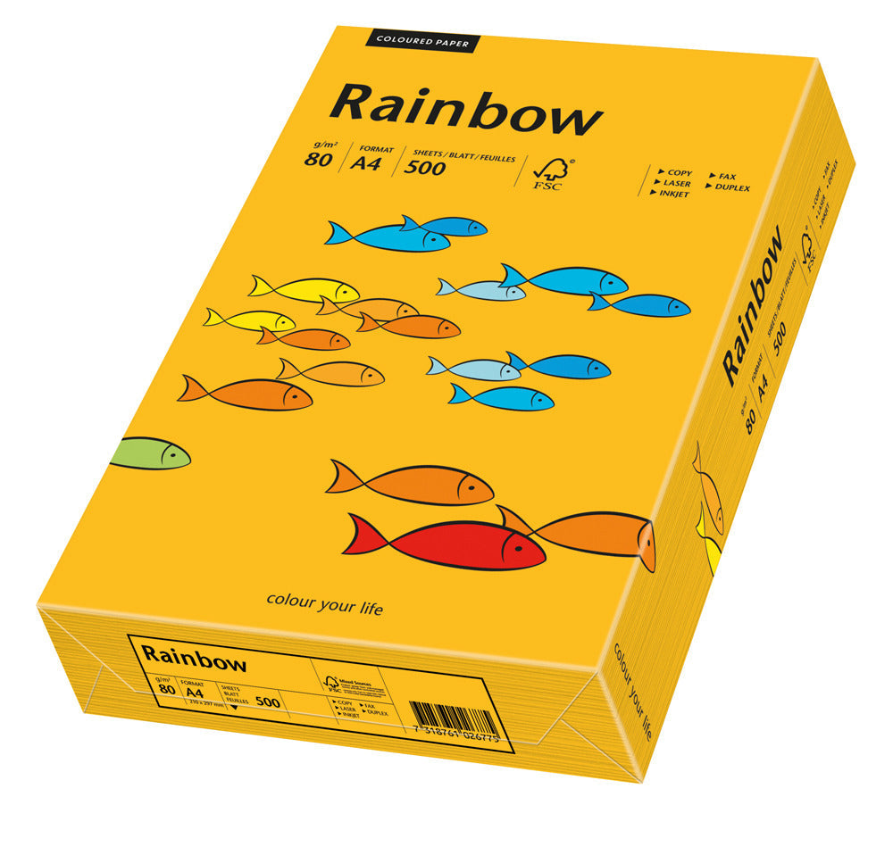 Papir Rainbow Color A3/A4, 80g, 500