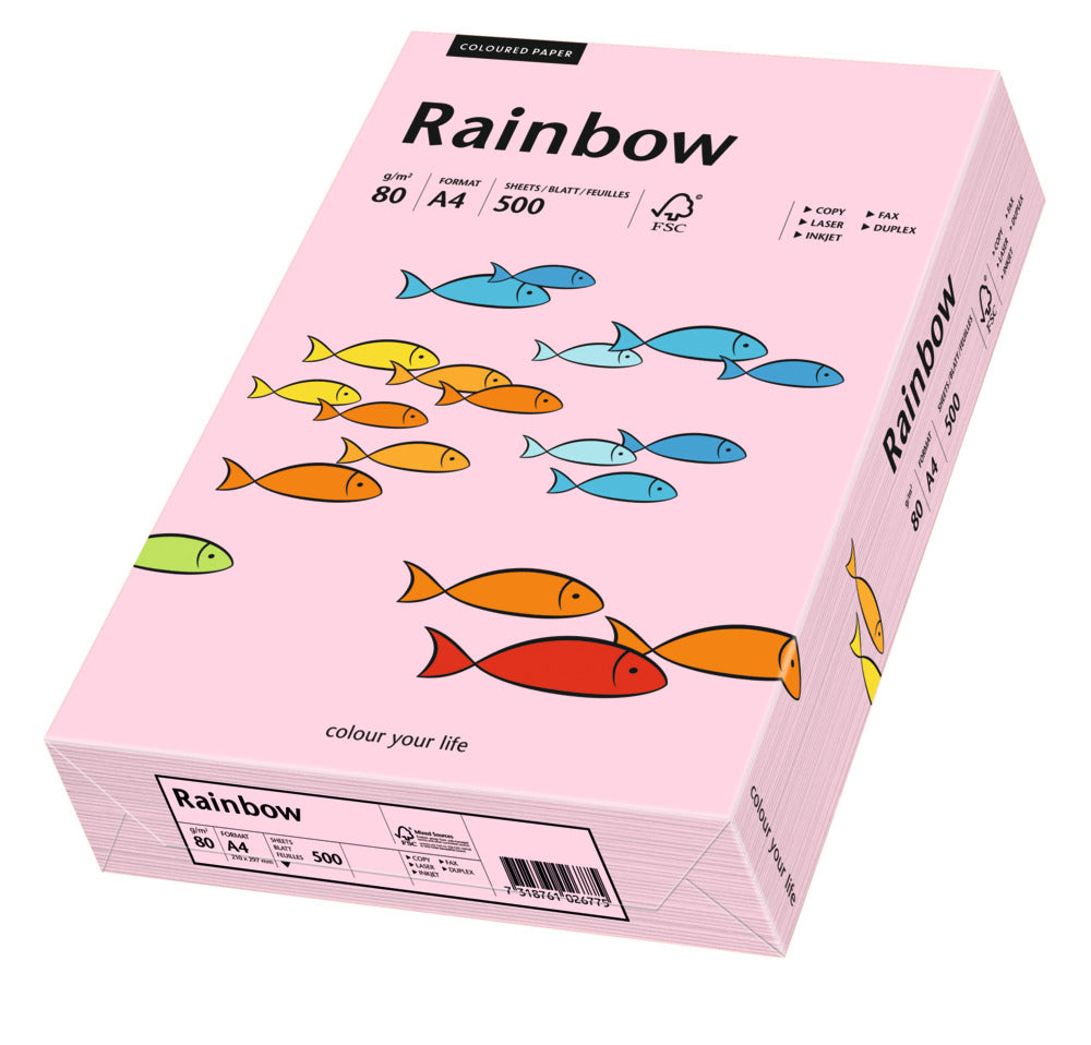 Papir Rainbow Color A3/A4, 80g, 500
