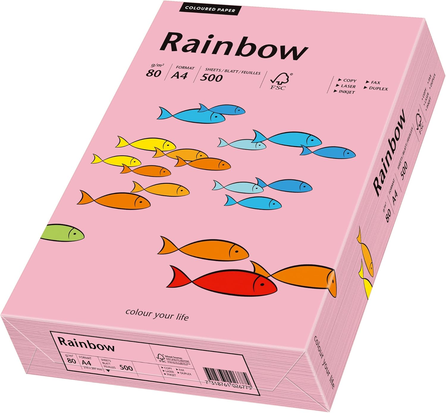 Papir Rainbow Color A3/A4, 80g, 500