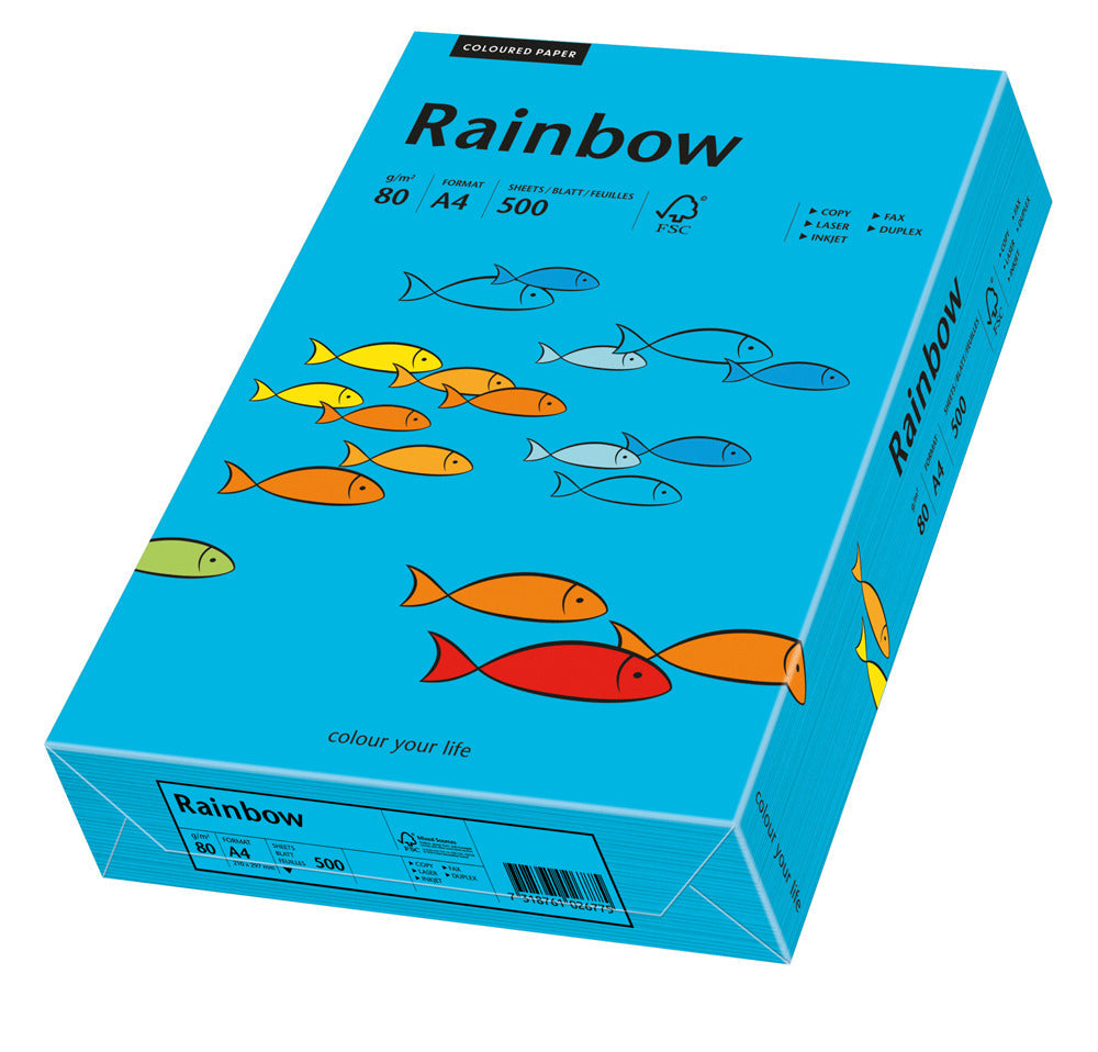 Papir Rainbow Color A3/A4, 80g, 500