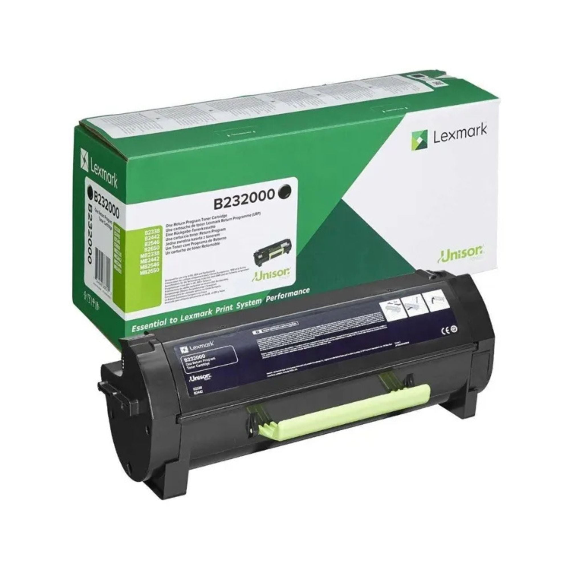 Toner Lexmark B232000, črn