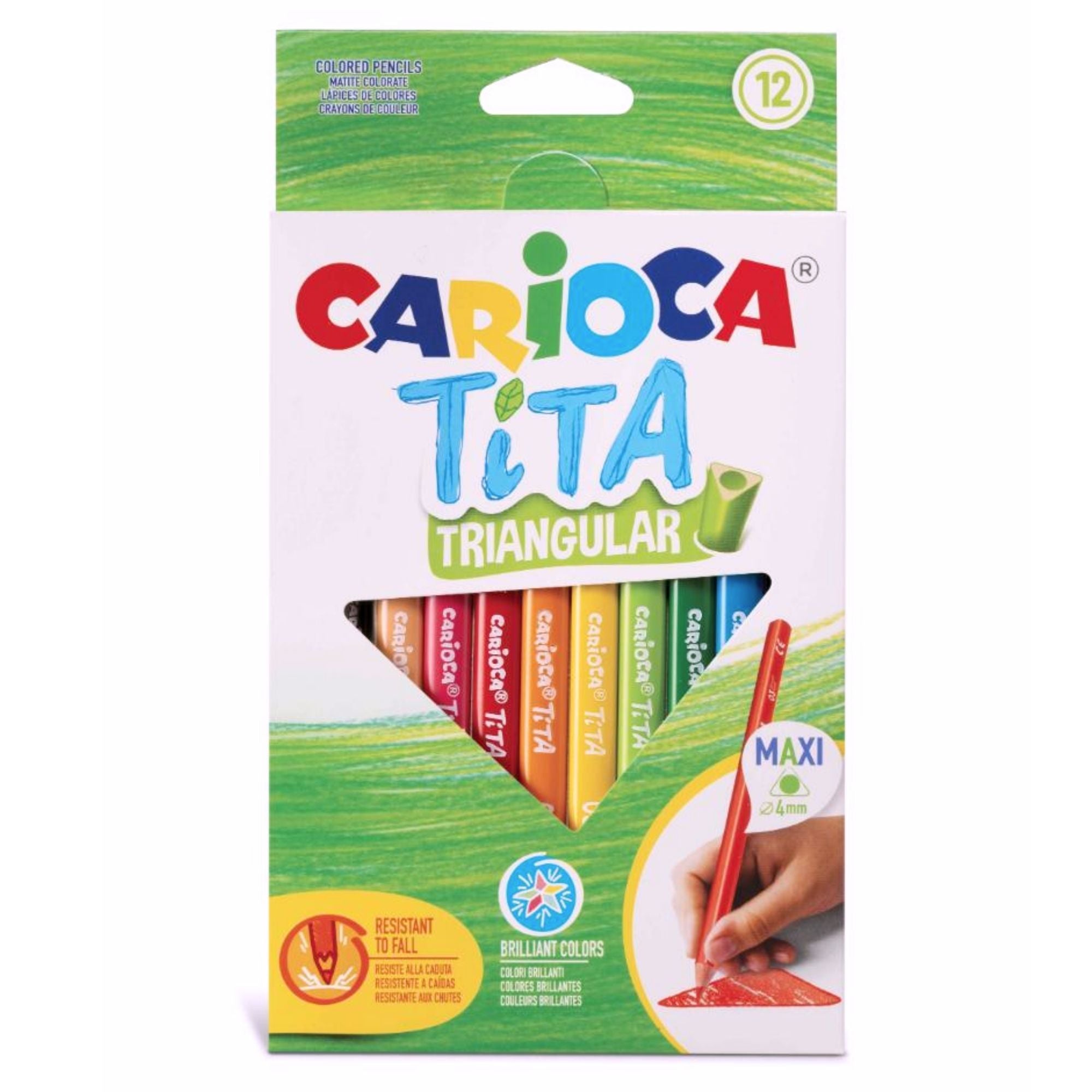 Barvice Carioca 42789/42834/42833 Tita Maxi, trikotne, kartonska škatla