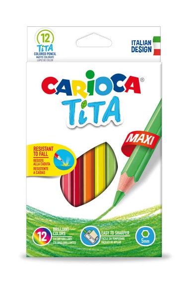 Barvice Carioca 42789/45201/42833 Tita Maxi, šestkotne, kartonska škatla