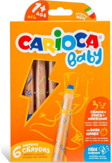 Barvice Carioca 42817 Baby 1+, 3 v 1, 6/1