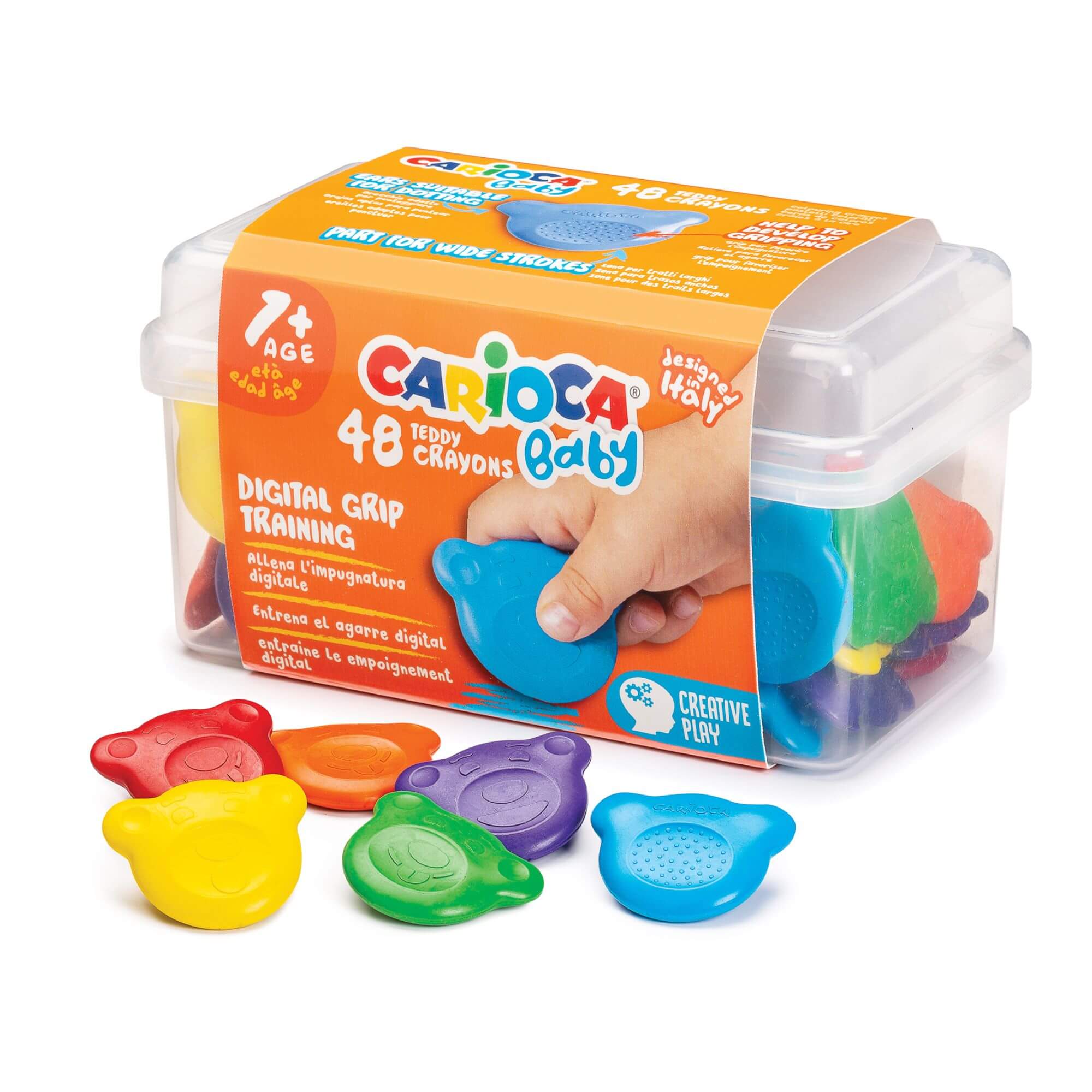 Voščenke Carioca Baby 42958, medvedki, v plastični škatli, 12/1