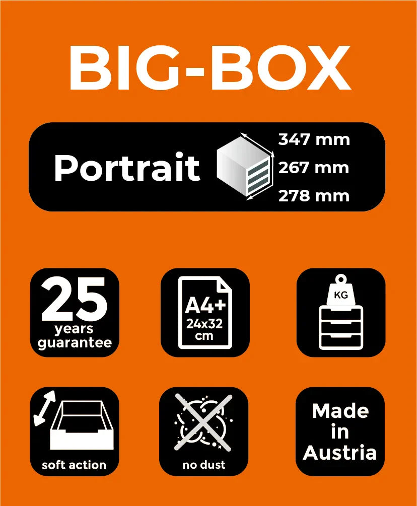 Predalnik Multiform 310003D, Big-Box Office, 1/4, svetlo siv / moder ali črn ali kameno siv