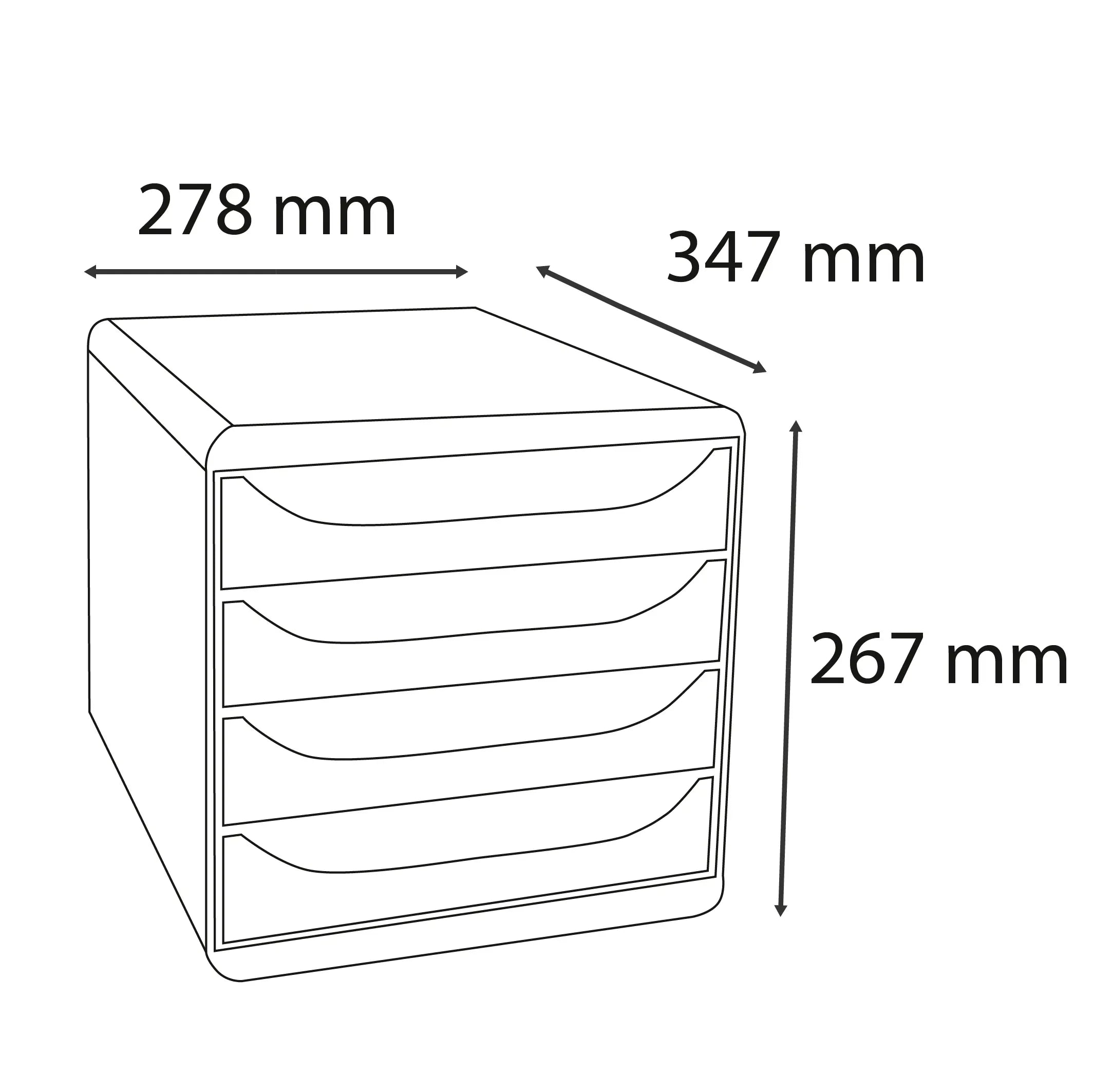 Predalnik Multiform 310003D, Big-Box Office, 1/4, svetlo siv / moder ali črn ali kameno siv