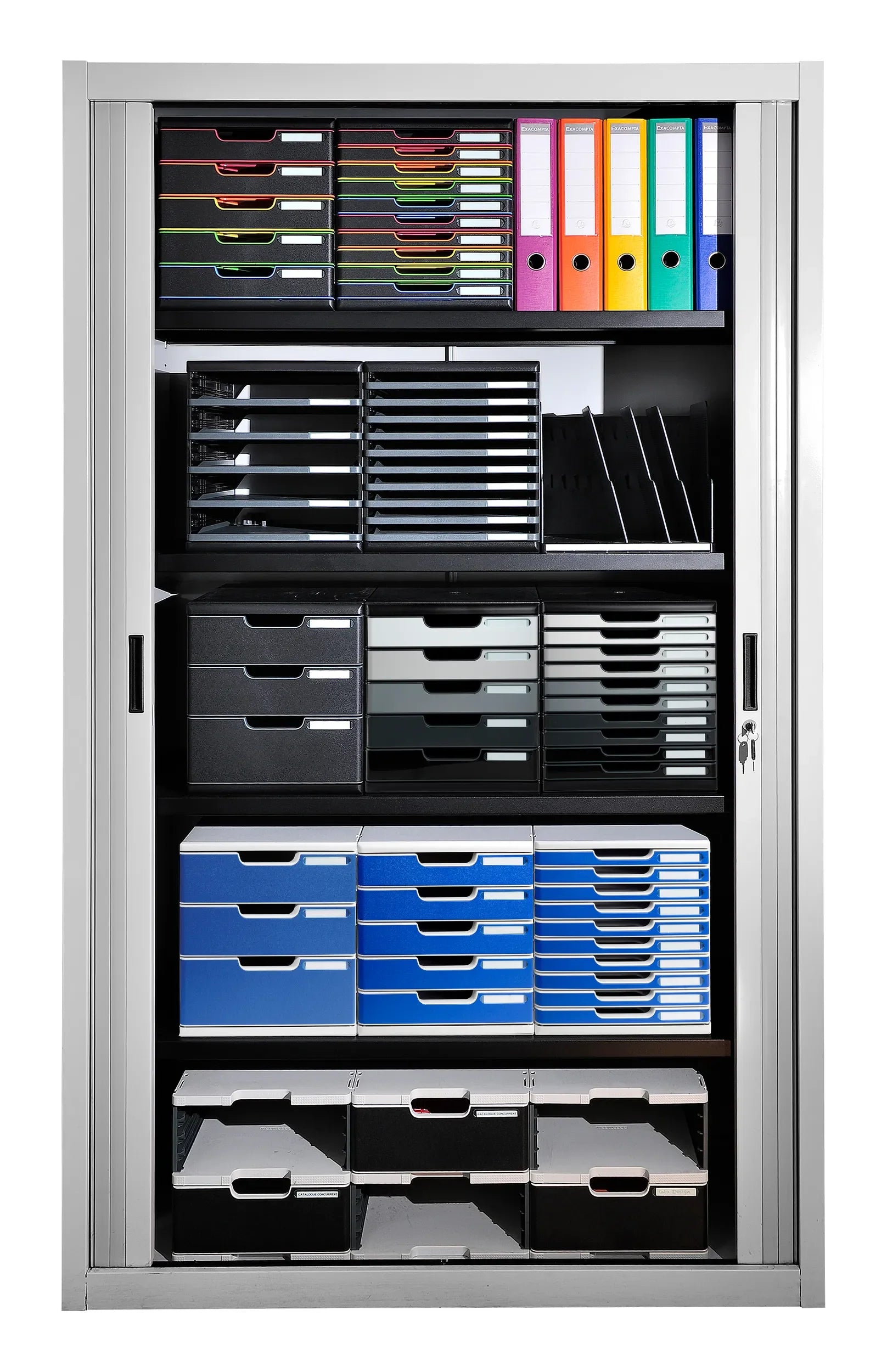 Predalnik Multiform 301003D Multidrawer, 1/5, svetlo siv / moder, črn ali siv