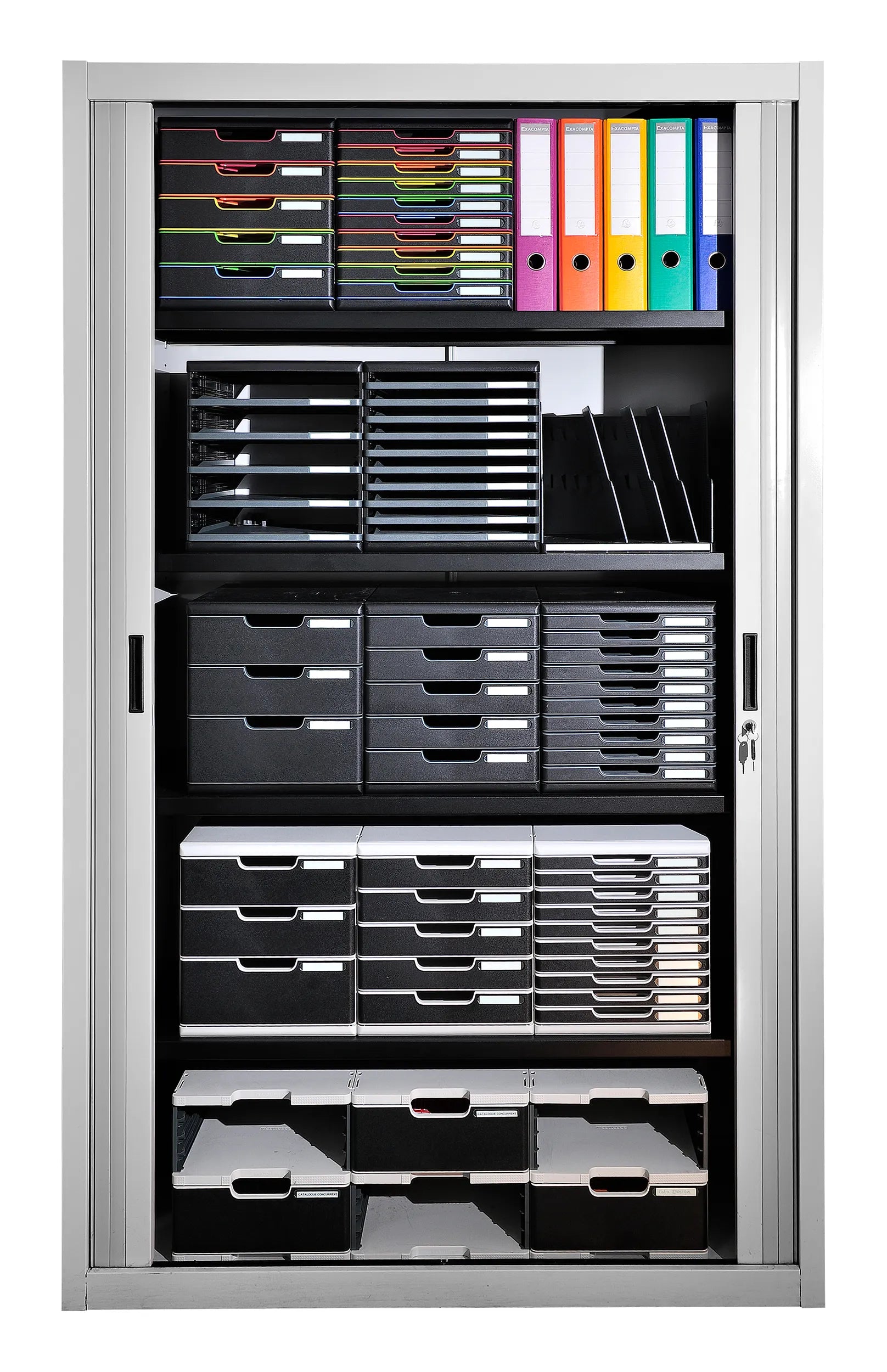 Predalnik Multiform 301003D Multidrawer, 1/5, svetlo siv / moder, črn ali siv