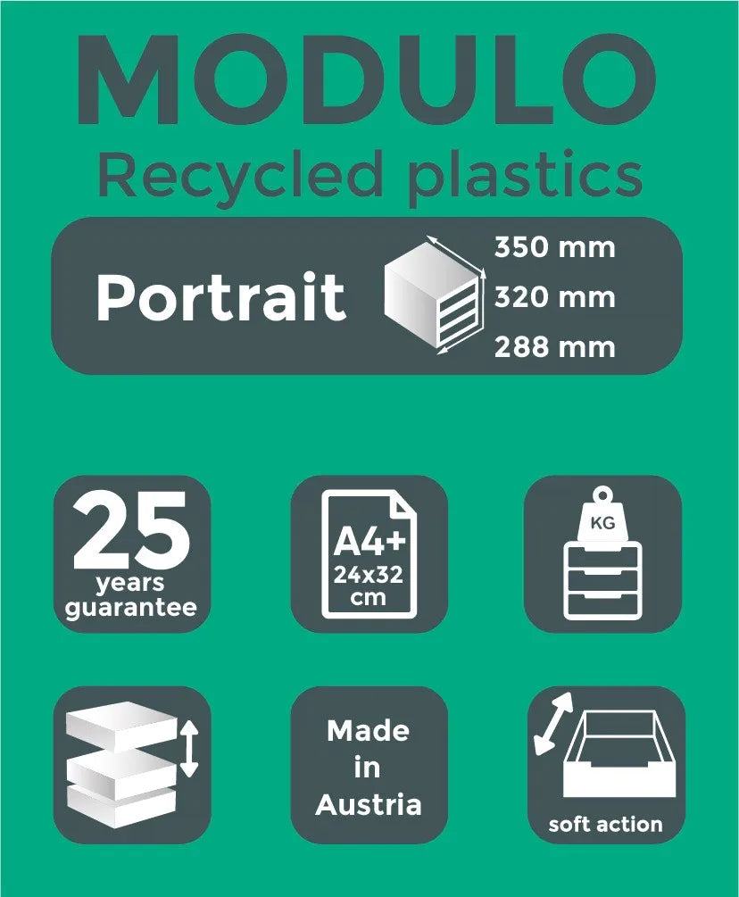 Predalnik Multiform 302003D Multidrawer, 1/10, svetlo siv / moder, črn ali kamnito siv