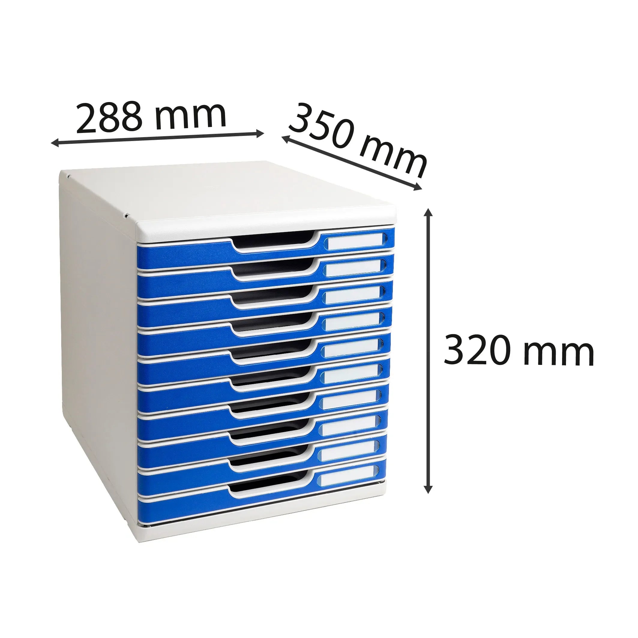 Predalnik Multiform 302003D Multidrawer, 1/10, svetlo siv / moder, črn ali kamnito siv