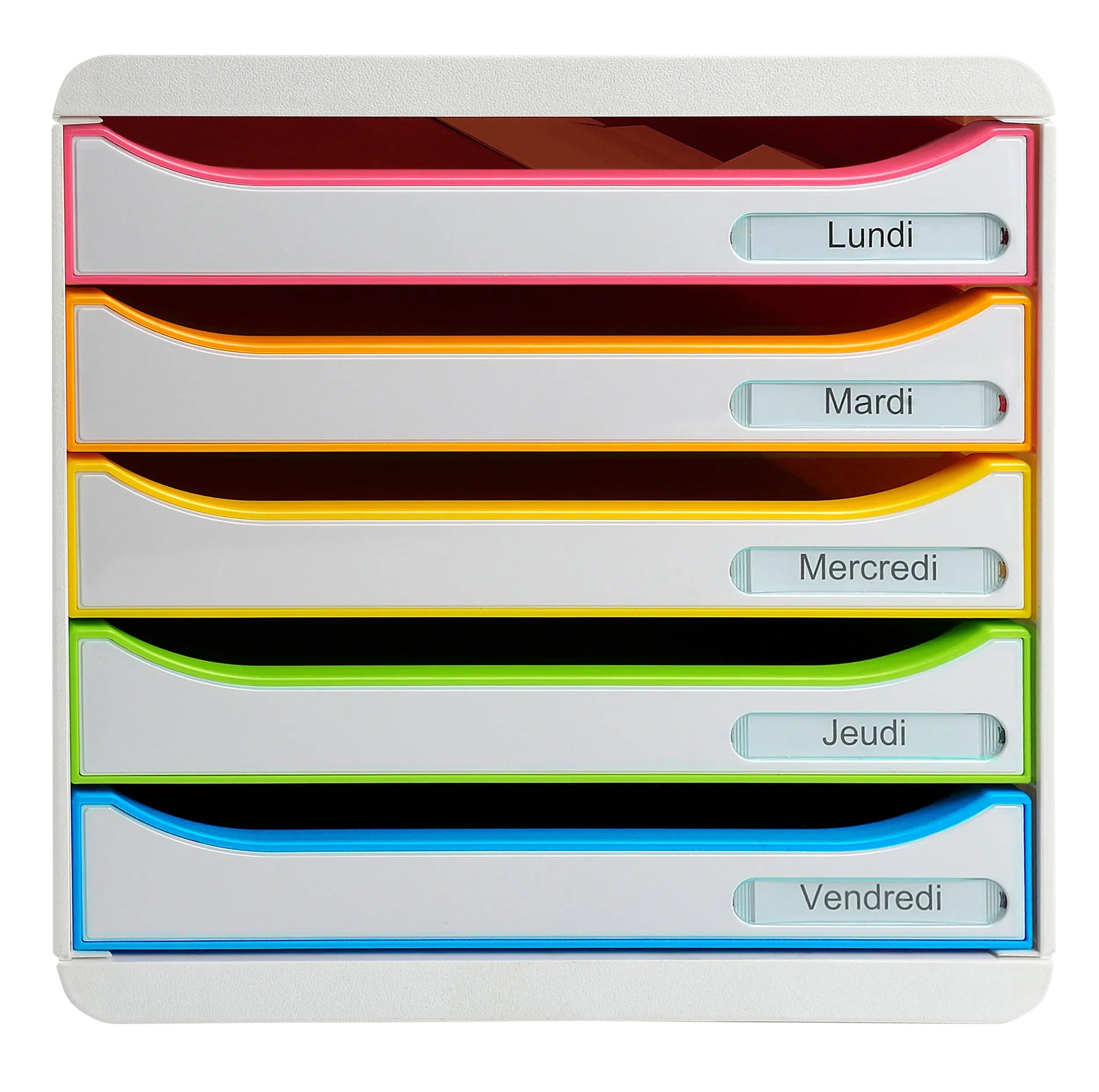 Predalnik Multiform, 1/5, bel ali črn / pisani robovi