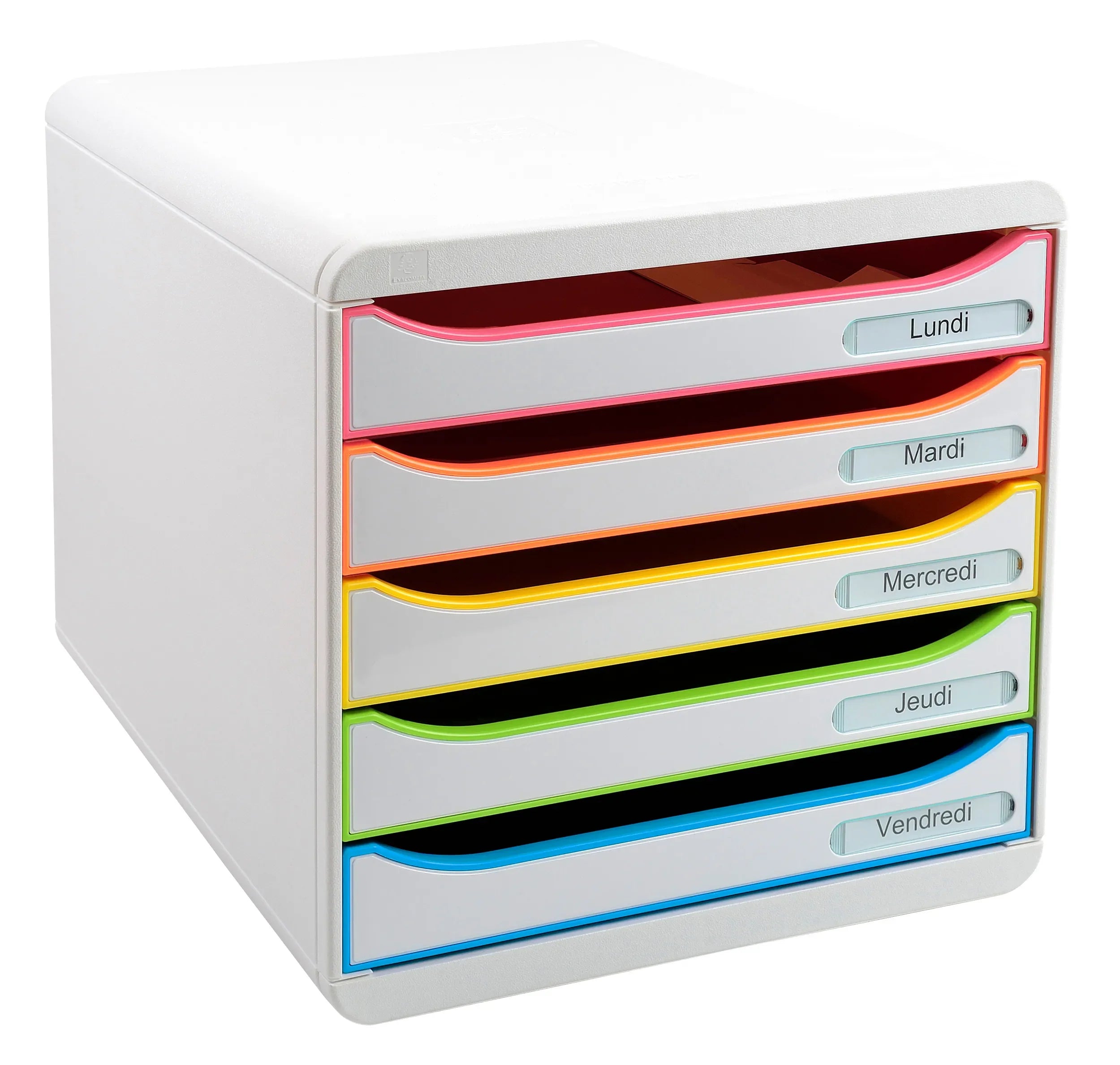 Predalnik Multiform, 1/5, bel ali črn / pisani robovi