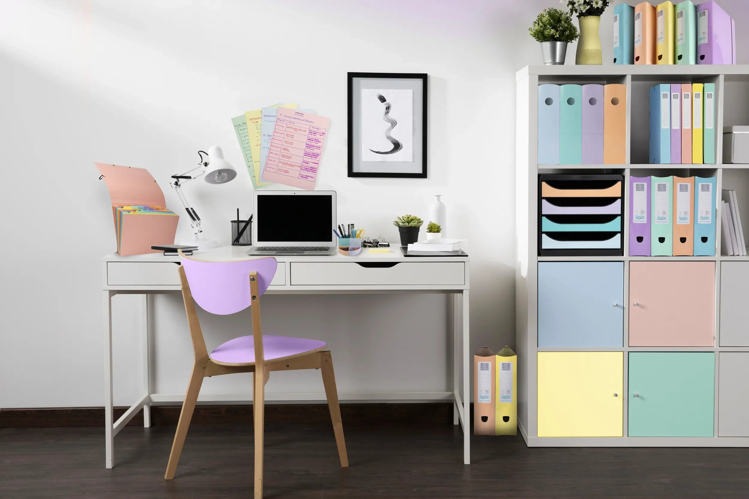 Predalnik Multiform 3104296D Big-Box Office Aquarel, 1/4, črn / pastelne barve