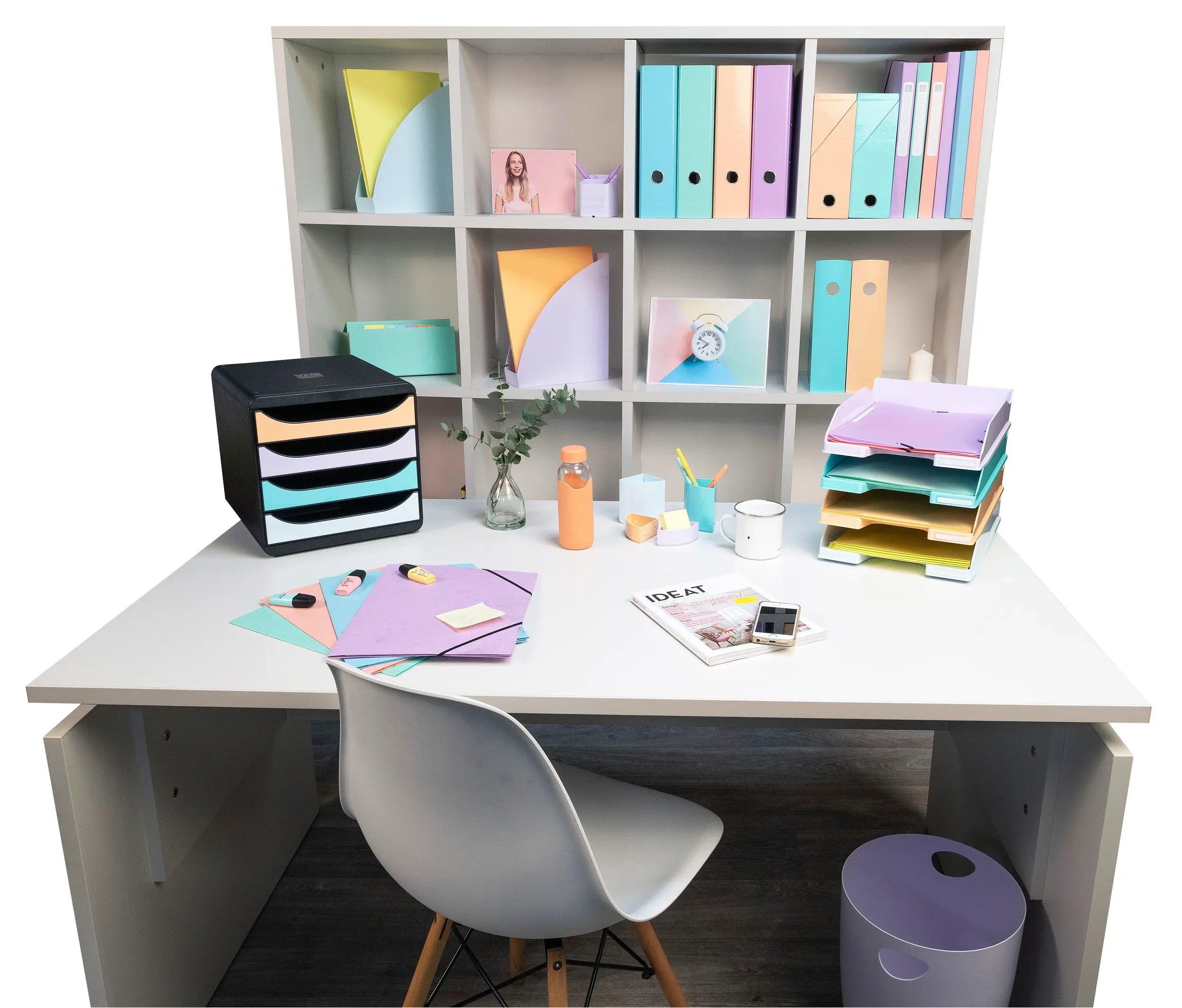 Predalnik Multiform 3104296D Big-Box Office Aquarel, 1/4, črn / pastelne barve