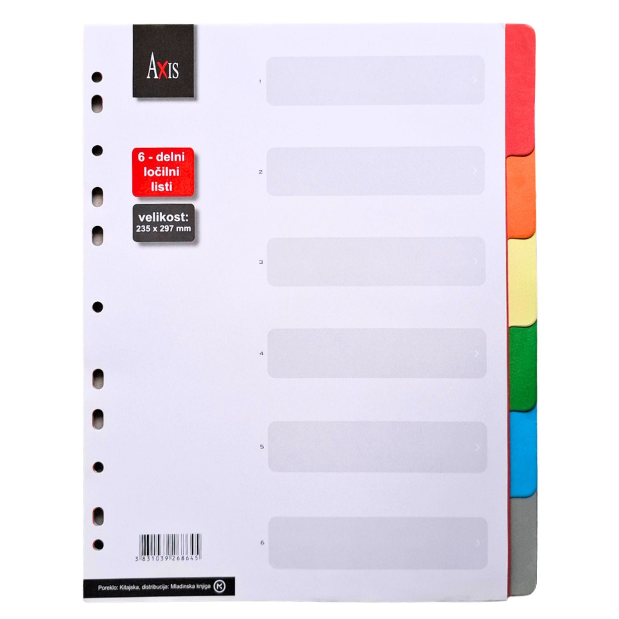 Register Axis A4, kartonski