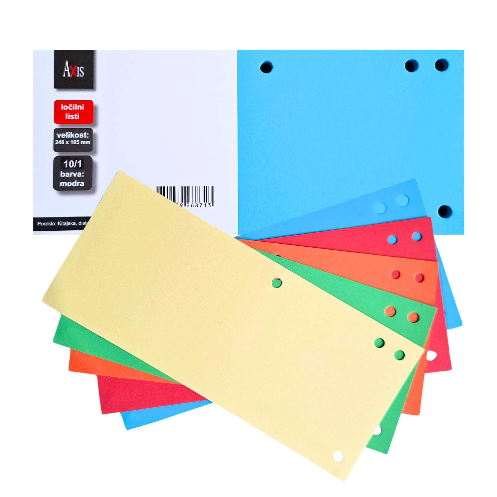 Ločilni listi Axis, 240 x 105, barvni