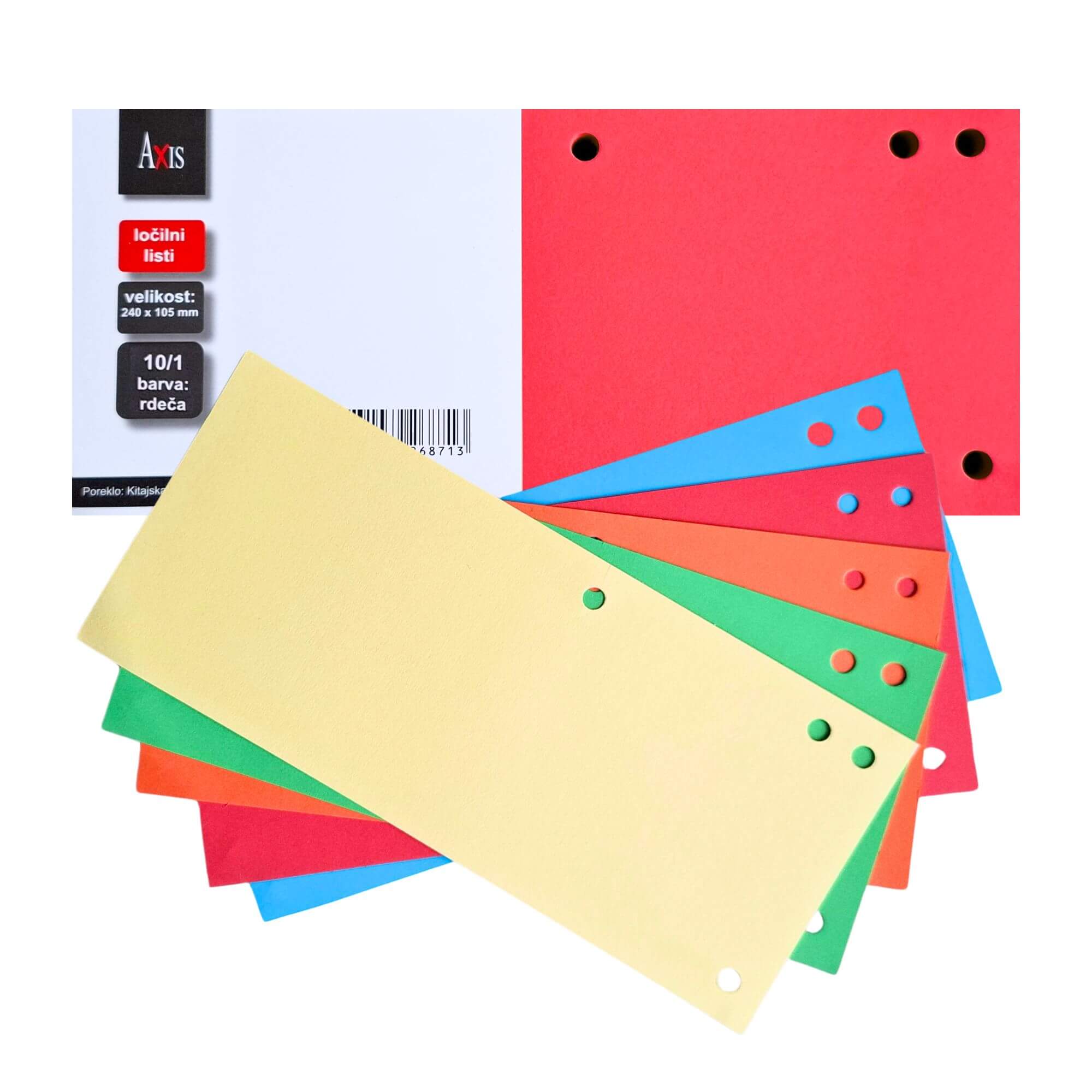 Ločilni listi Axis, 240 x 105, barvni