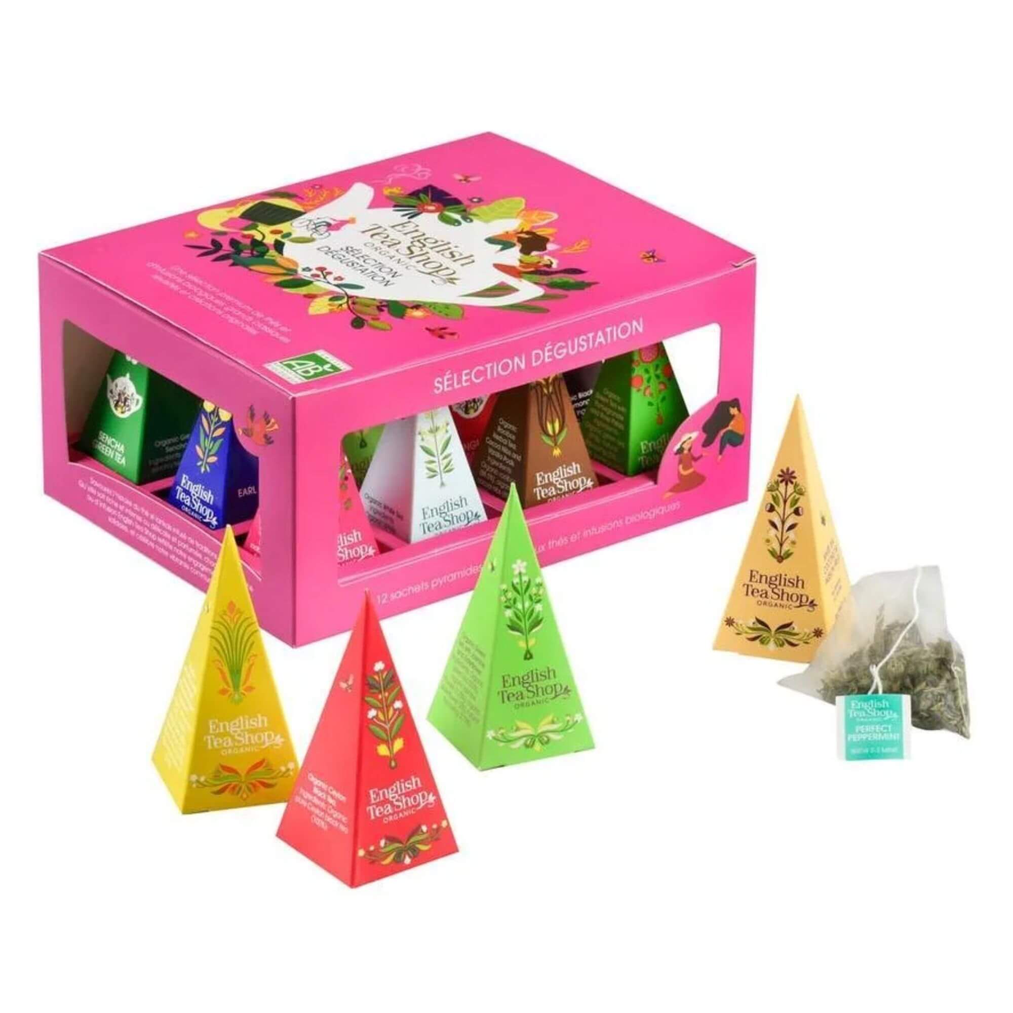 Darilni set čajev Classic Tea Collection, ekološki, 12 piramid