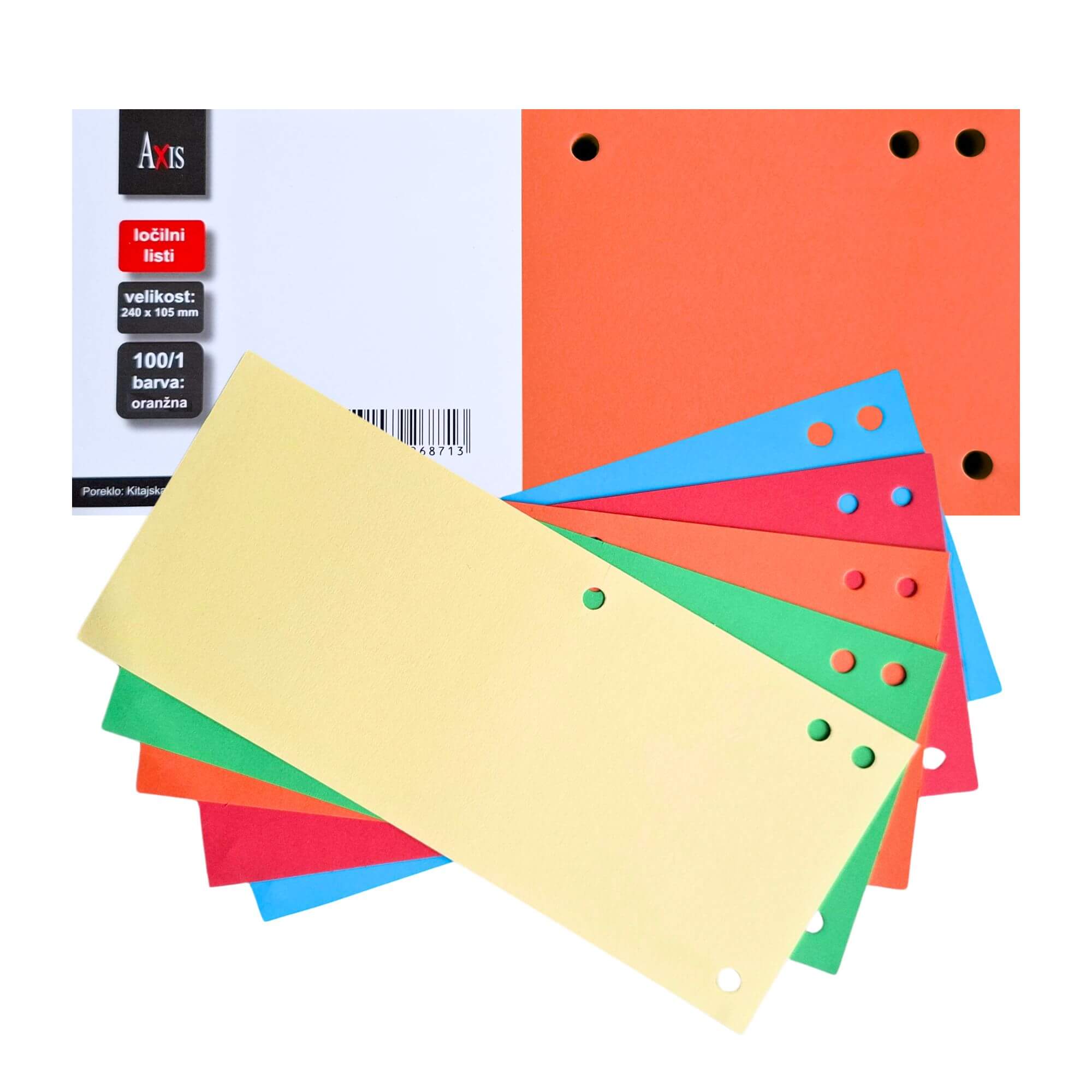 Ločilni listi Axis, 240 x 105, barvni