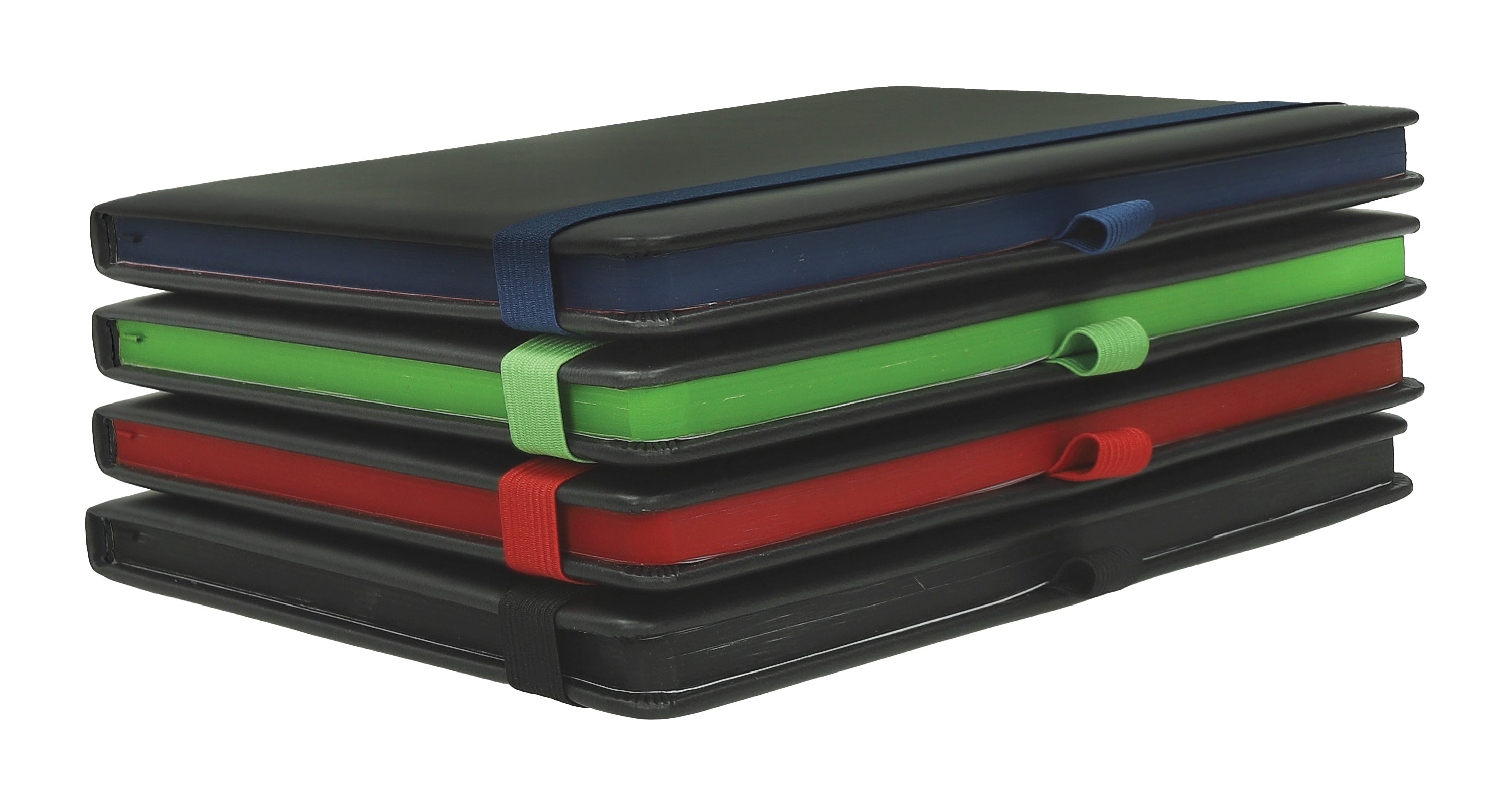 Notesnik A5 Flux z elastiko, barvni rob