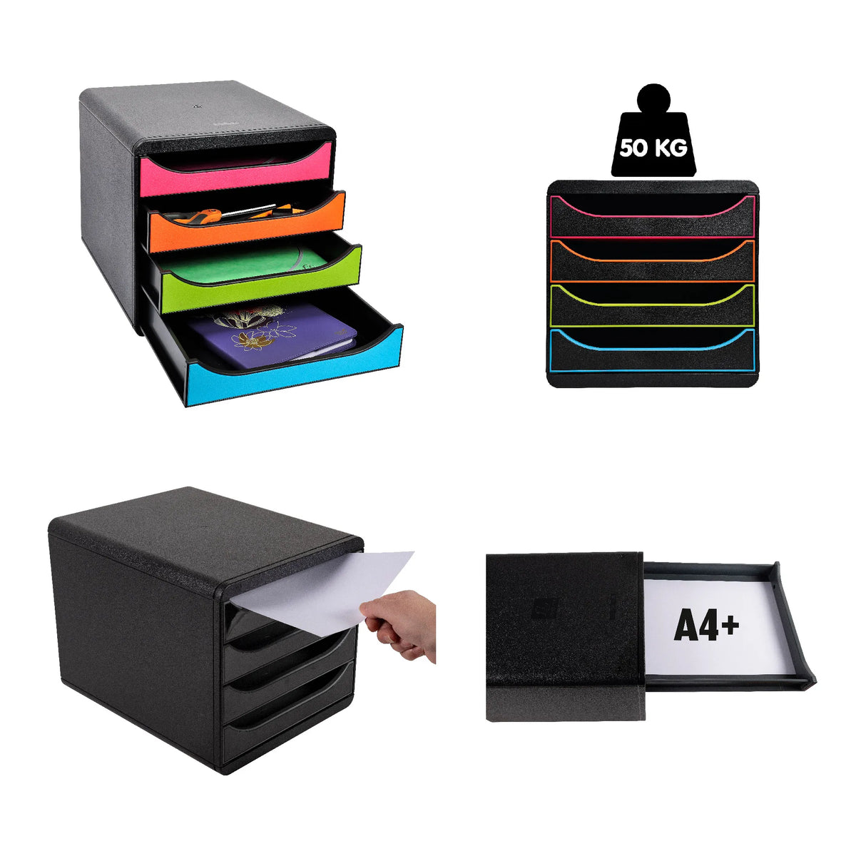 Sortirnik Multiform Predalnik Multiform Big-Box Glossy, 1/4, črn ali črno-bel