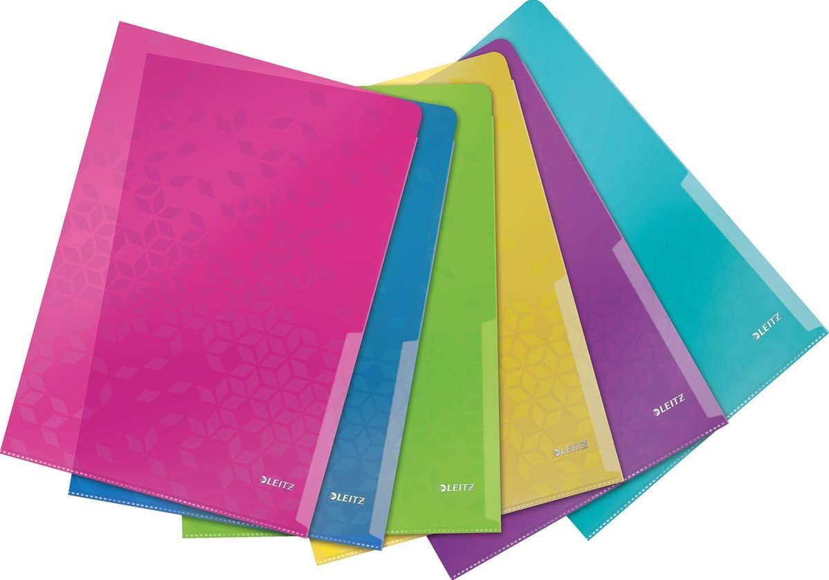 Mapa PP L A4 Leitz Wow, 6 sortiranih barv