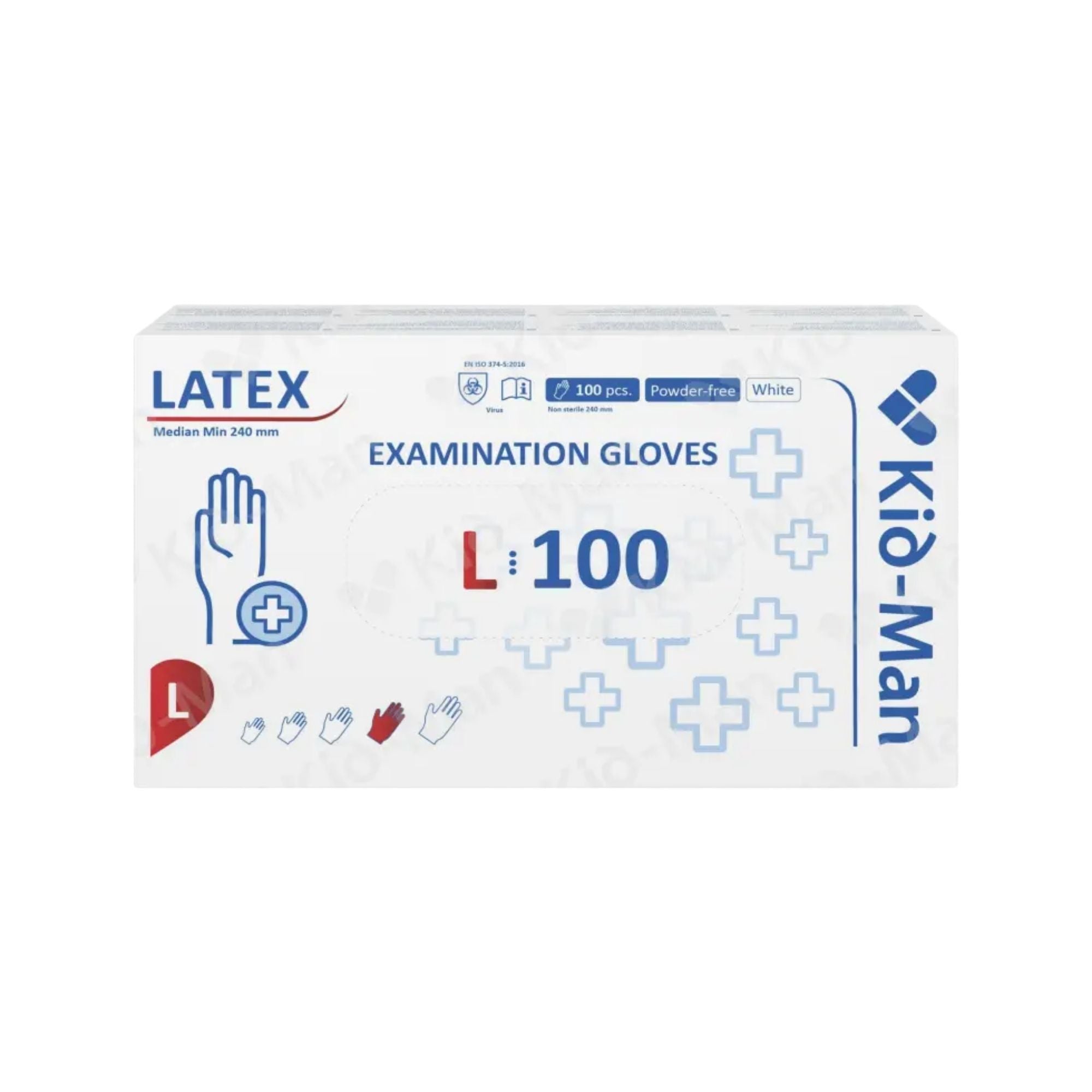 Rokavice, latex, nepudrane, 100/1