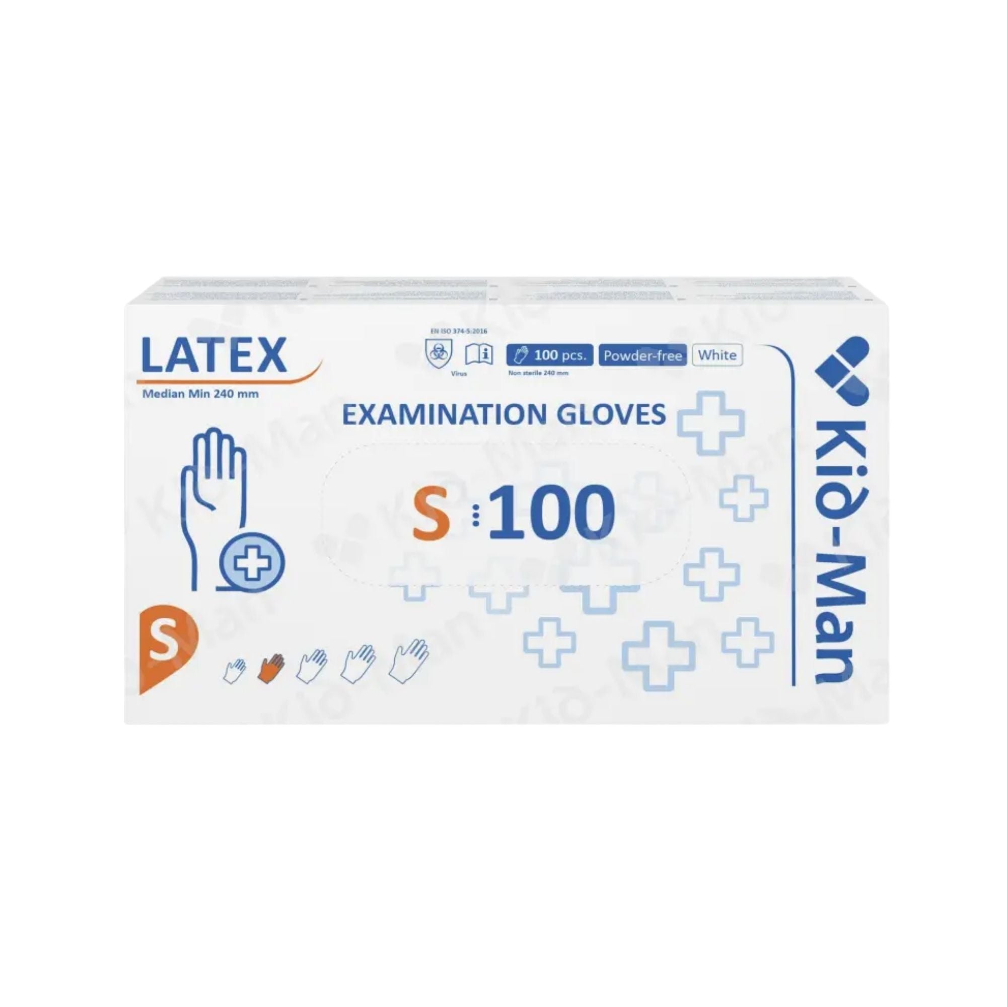 Rokavice, latex, nepudrane, 100/1