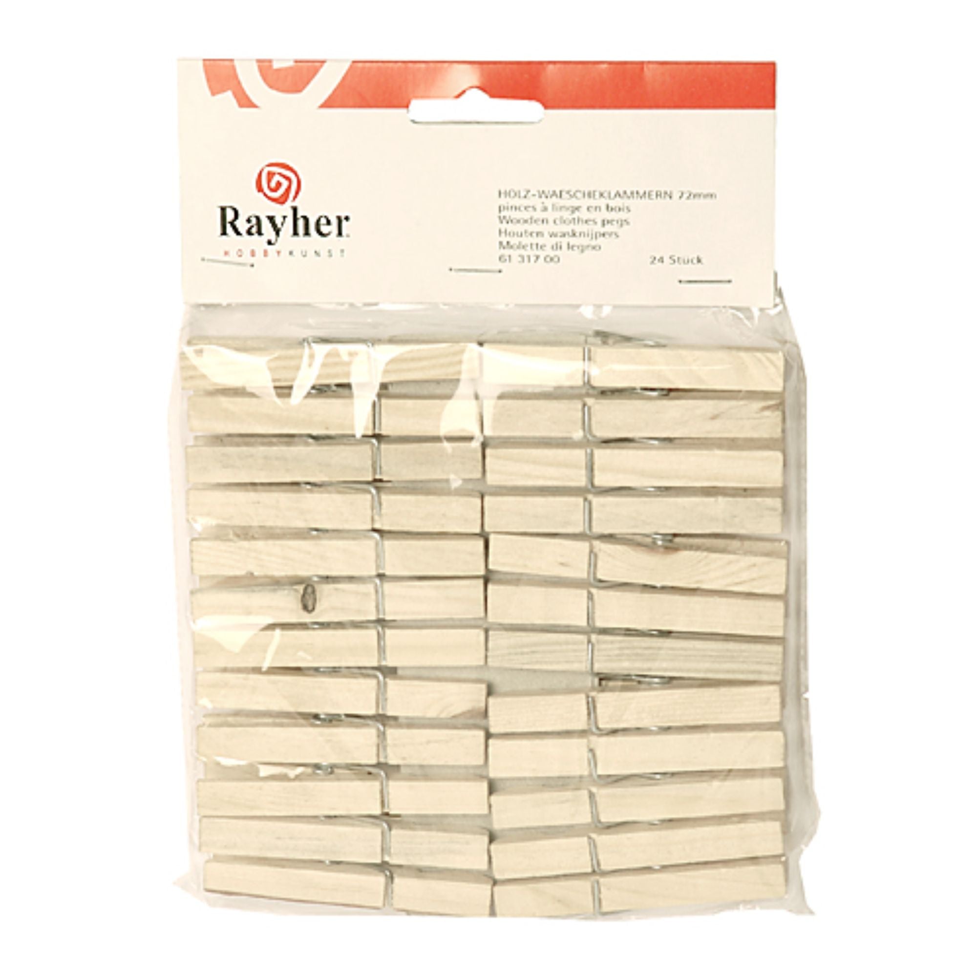 Ščipalke lesene Rayher, natur